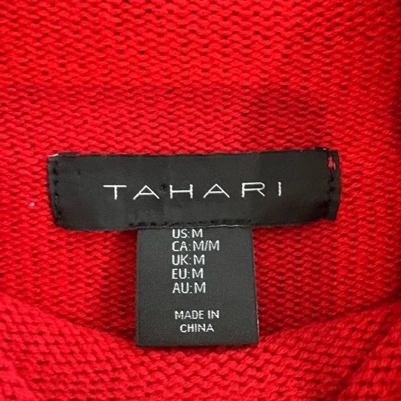Red Women's Sweater Tahari Medium - Picture 4 of 4